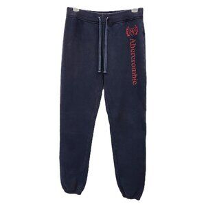 Abercrombie & Fitch Classic Jogger Sweatpants Navy w/Red Logo Y2K Soft AF XS